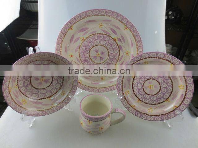 16 pcs color-glazed dinner set