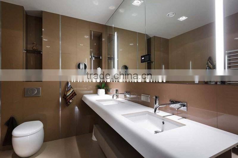 One piece shaped Corian free standing basin