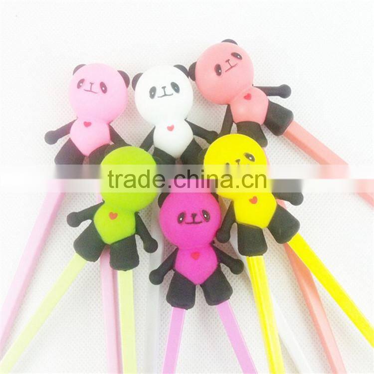 factory price lovely New design animal shape silicone kids chopstick holder giant panda chopstic holders