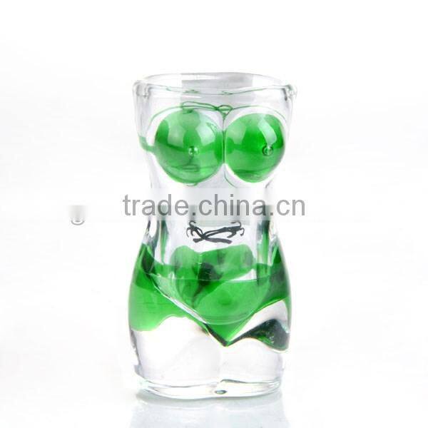 2oz fancy shot glass with bikini special tourist souvenir wine glass