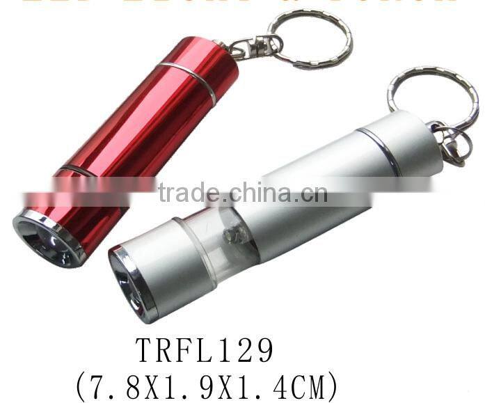 Hot selling mini aluminium flexible LED flashlight with keychain