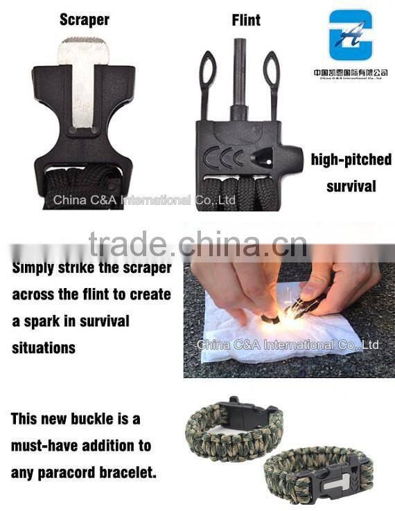 25cm length can laser team logo paracord compass bracelet
