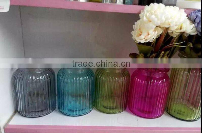 wedding decoration colored glass vase