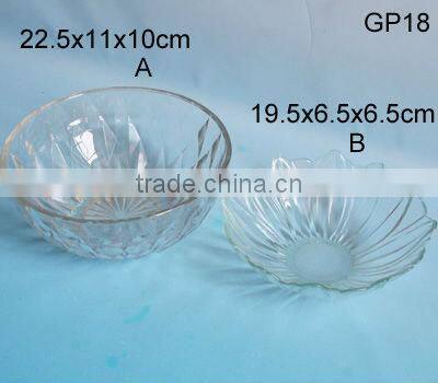 different shape featured glass bowl