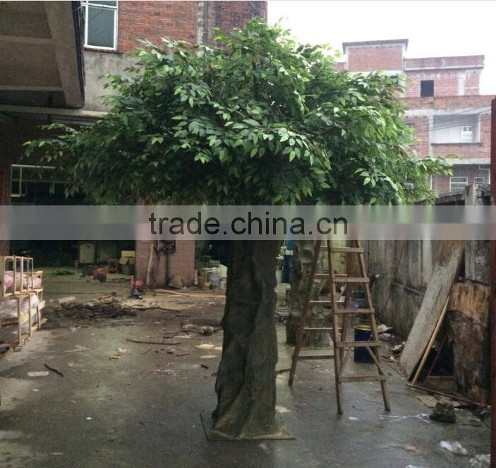 outdoor artificial ficus tree fake banyan green leaves tree for decoration