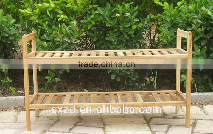 new creative two-tier walnut shoe rack