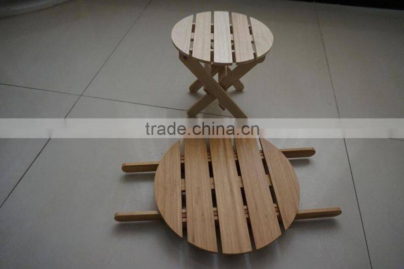 Wooden bench folding stool
