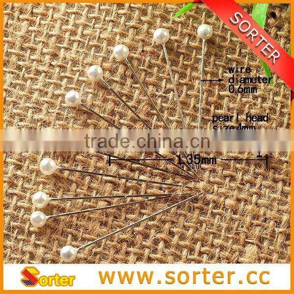 colorful decorative pearl head pin