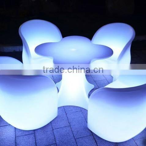 Hot sale commerical fashion illuminated growing high quality plastic LED sofa with 16 colors change