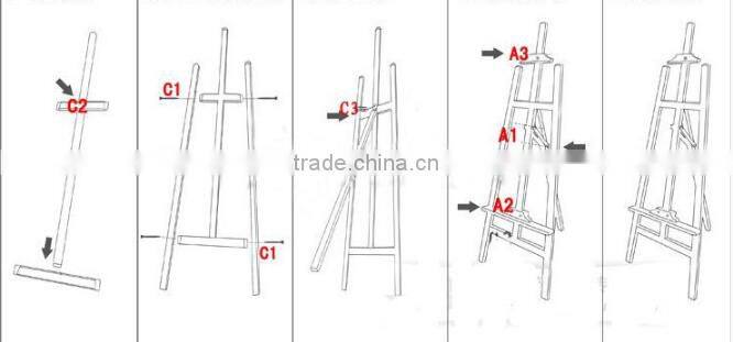 Dismantling back support easel