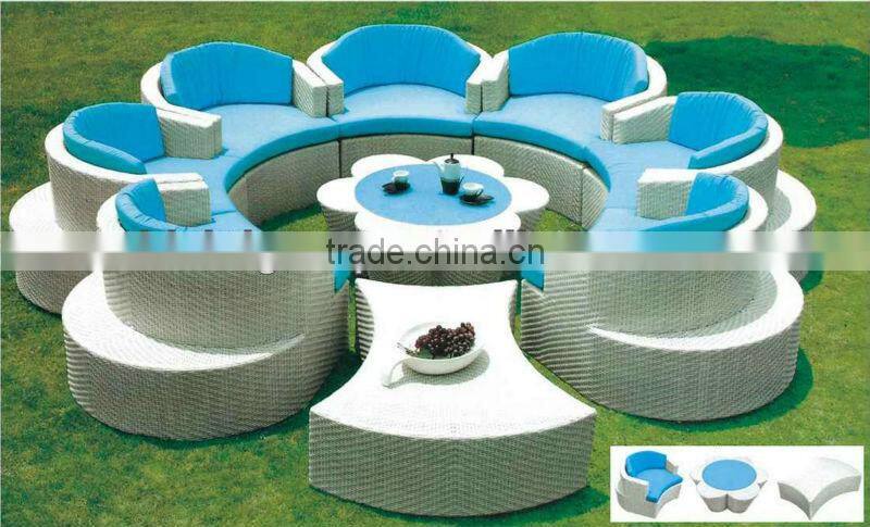 English garden furniture/7 seater outdoor rattan furniture/Rattan sofa set/Wicker patio set (BF10-R98)