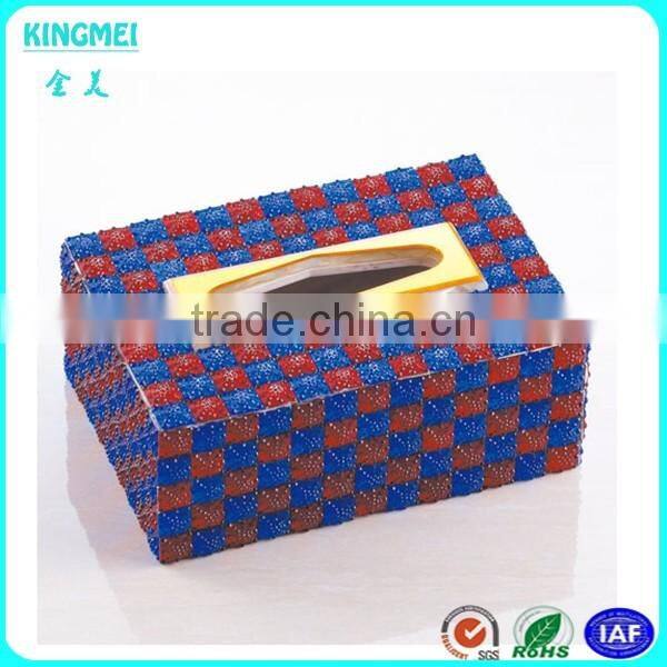 Hot sale creative acrylic napkin box & wholesale beads Tissue Box, napkin Box