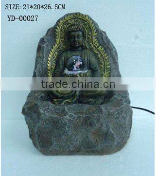 angel fountain with two pots