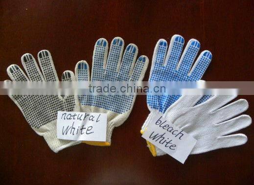 knitting work gloves with PVC dot