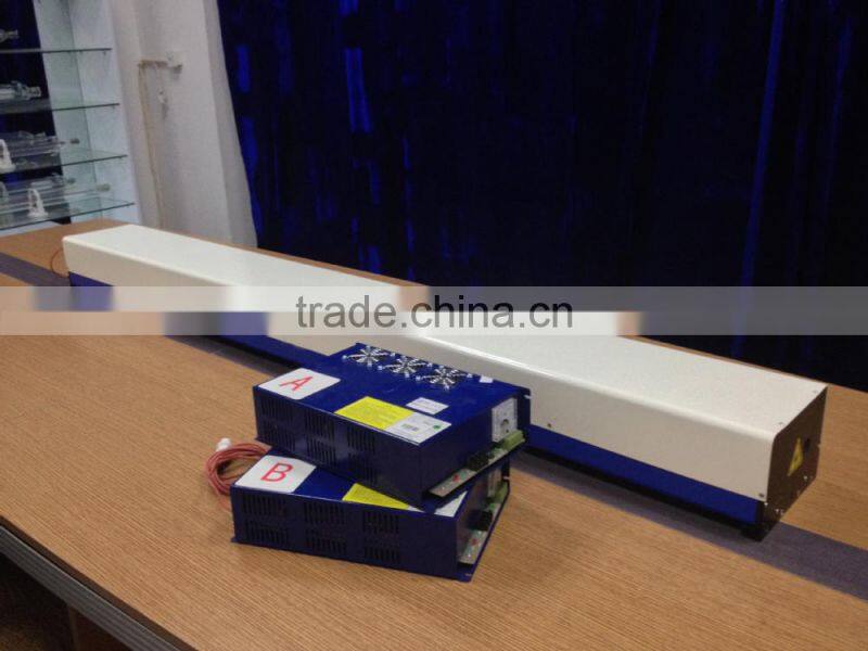 Yongli DTL300 300W 300 watts metal casing CO2 laser tube with 2 laser power supplies