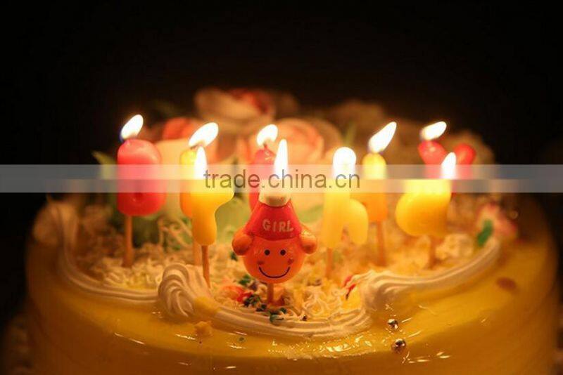 Carton Boy and Girl Shape Birthday Candle for Children