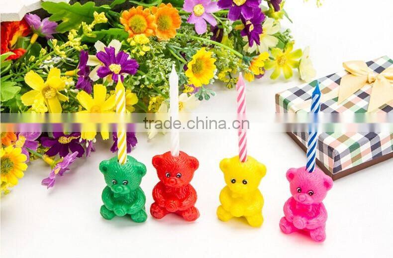 Happy Bear Birthday Candle for Children Celebration