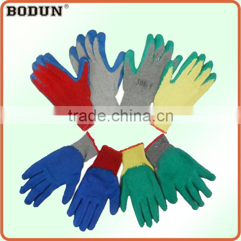 A1007 Cotton Yarn Glove with Crinkle nitrile