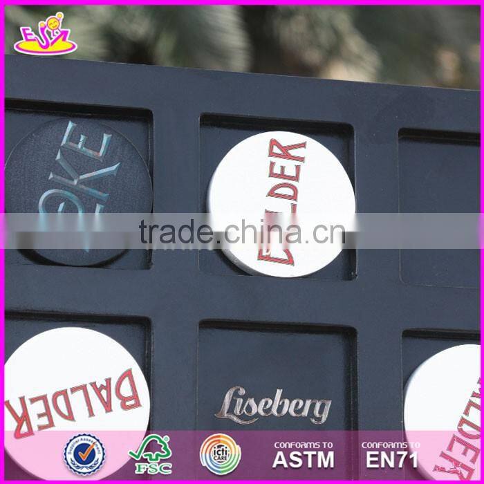 2017 New design funny kids toy wooden tic tac toe game W01B037