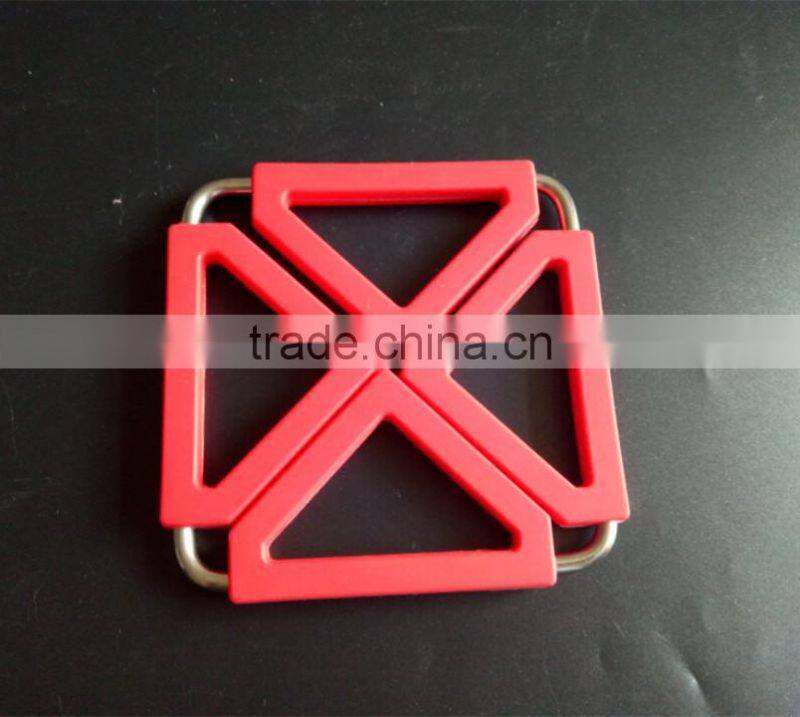 Quality warranty Non-slip silicone Adjustable Size pot holder Kitchen trivet Mat CK-045
