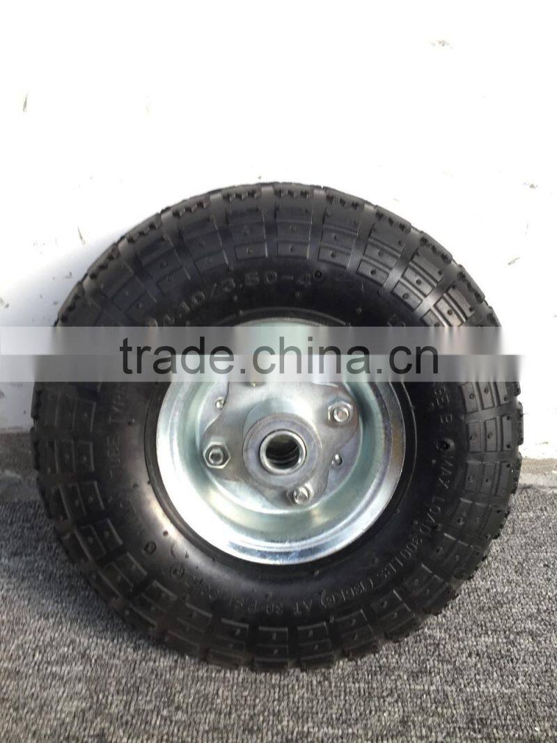 QingDao high quality 3.50-4 rubber wheel for wheelbarrow