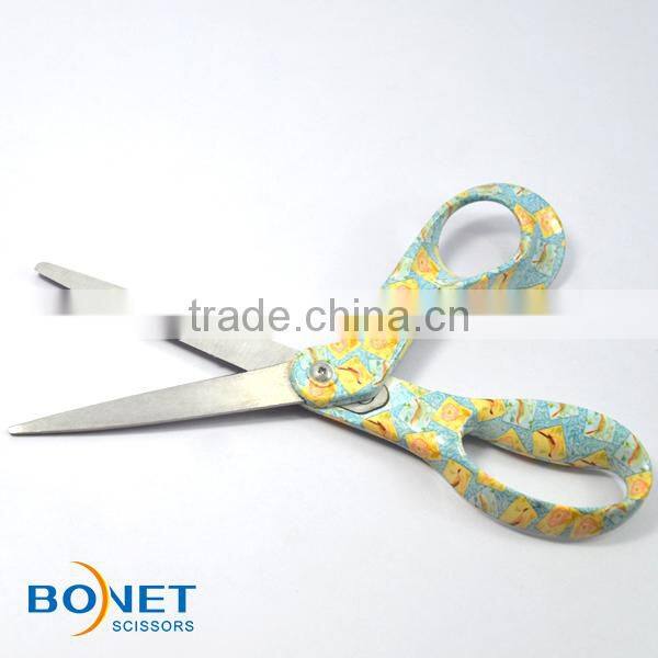 STA0013 LFGB certificated 8-1/2" stainless steel colorful plastic handle tailor scissors