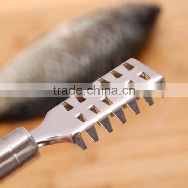Stainless Steel Practical Kitchen Cutter Clean fish Scales Knife Scales Scraping Seafood Tool