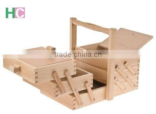 Plain Wooden Display Box Storage 9 Compartments