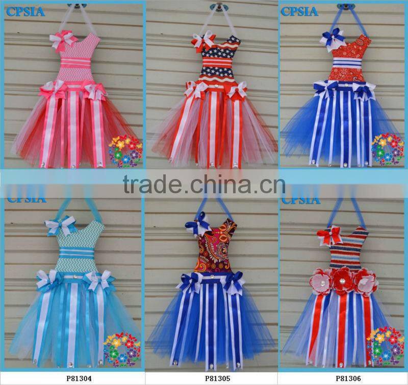 Brand New Cartoon Pattern Black Hair Bow Holder with Yellow Tulle Ideal Gift and Home Decoration