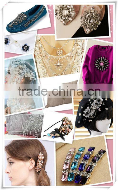 Hot Sale Clothing Flower Embroidery Patch Fabric Accessories Craft WEF-338