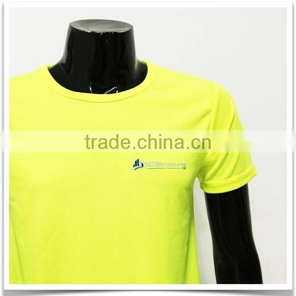 Construction work shirt safety reflective t shirt high viz yellow shirt