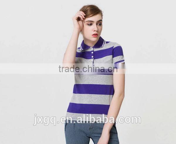 2014 new design hot sale cheap uniform with striped dry fit polo shirts wholesale