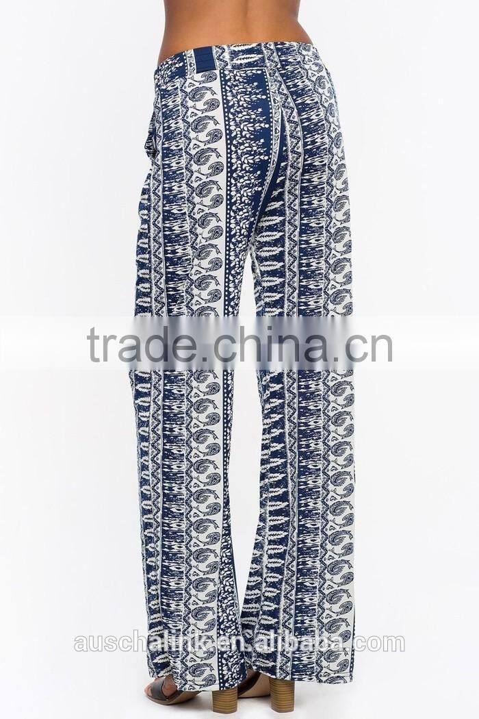 best selling ladies wide leg casual boho pants OEM service