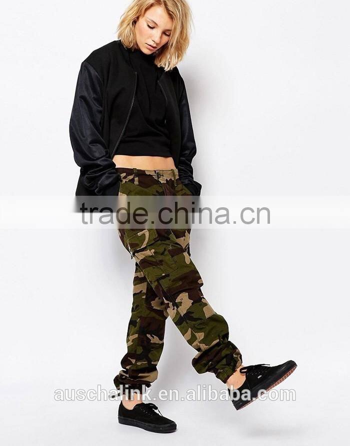 new fashion lady camouflage cargo trousers wholesale
