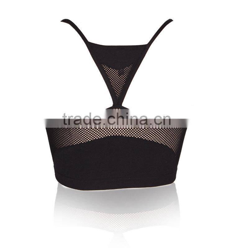 GZY 2015 custom spaghetti strap seamless yoga sports women sexy nude bra