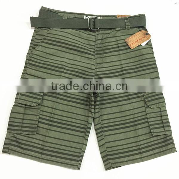 2015 Low Price Mens Stripe Shorts with Belt Surplus Stock