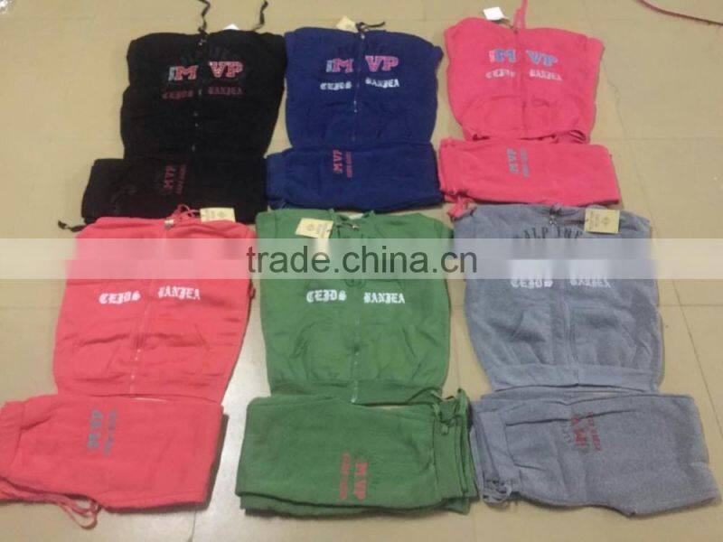 stock women jogging wear long-sleeve fitness ladies jogging suits wholesale