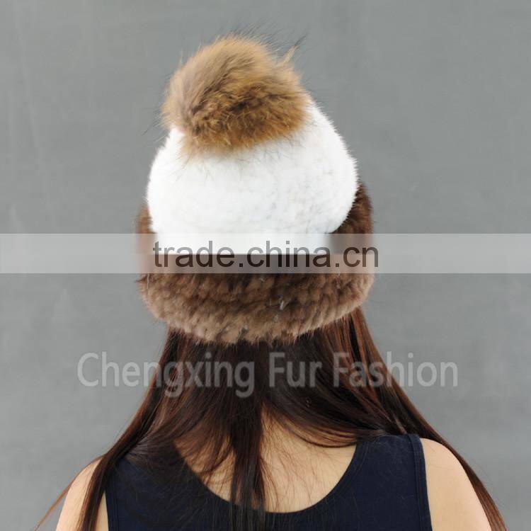 CX-C-235C Good Quality Custom Knitted Beanie, Pom Pom Plain Beanie