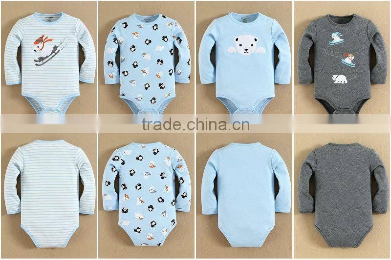 2015 Fall and Spring Newest Fashion Rompers for Baby Boys Embroidery 100% Cotton