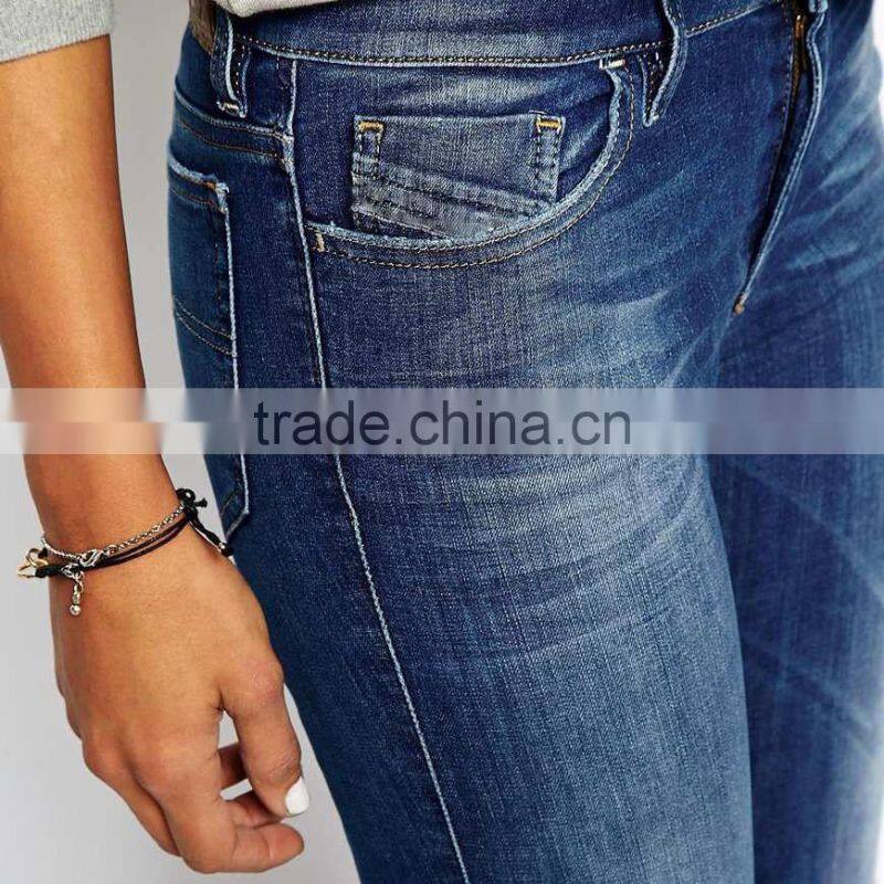 plain girls sexy tight jeans pants washed with your own design