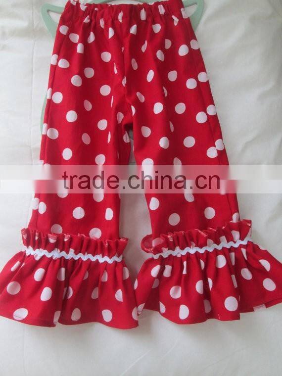 Wholesale Children's Clothes Girls Pants Girls Ruffle Polka Dot Print Baby Leggings