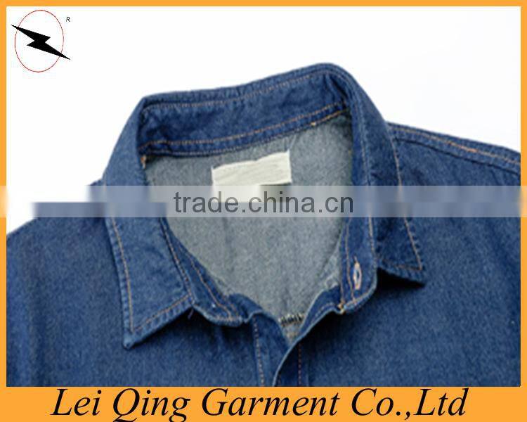 Fashion long sleeve man denim shirt 2015