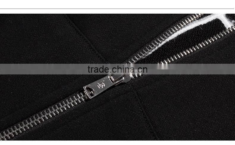 2017 mens streetwear side double zipper hip hop black hoodies