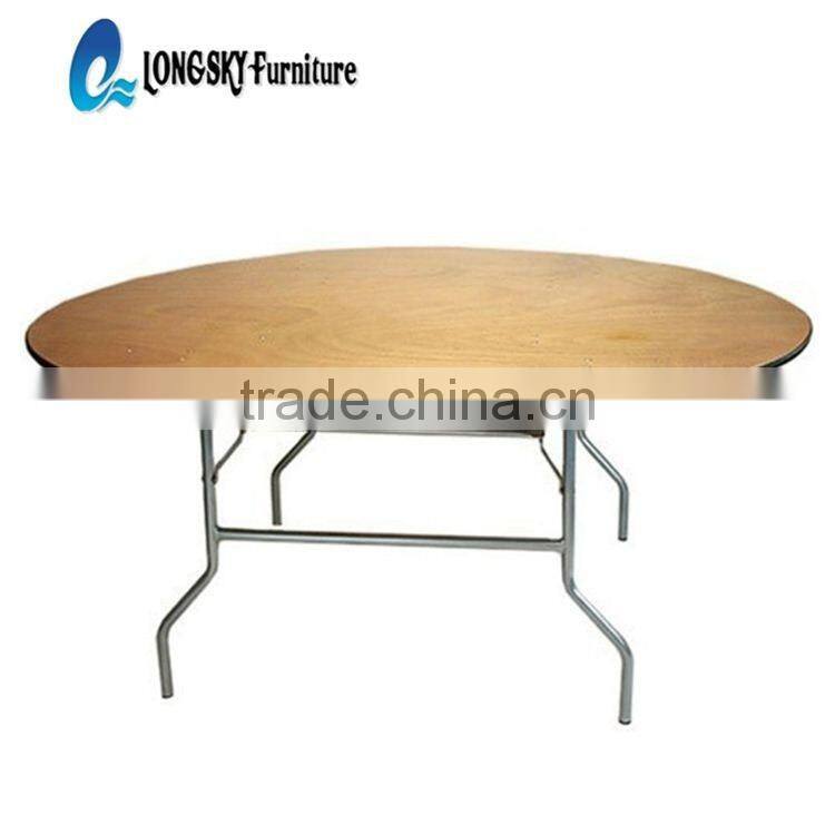 high quality wedding folded table banquet table hotel banquet tables with metal foldable leg