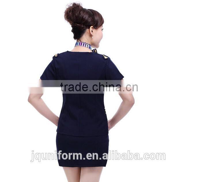 2016 new design Airline uniforms workwears for airline stewardess OEM and ODM uniforms