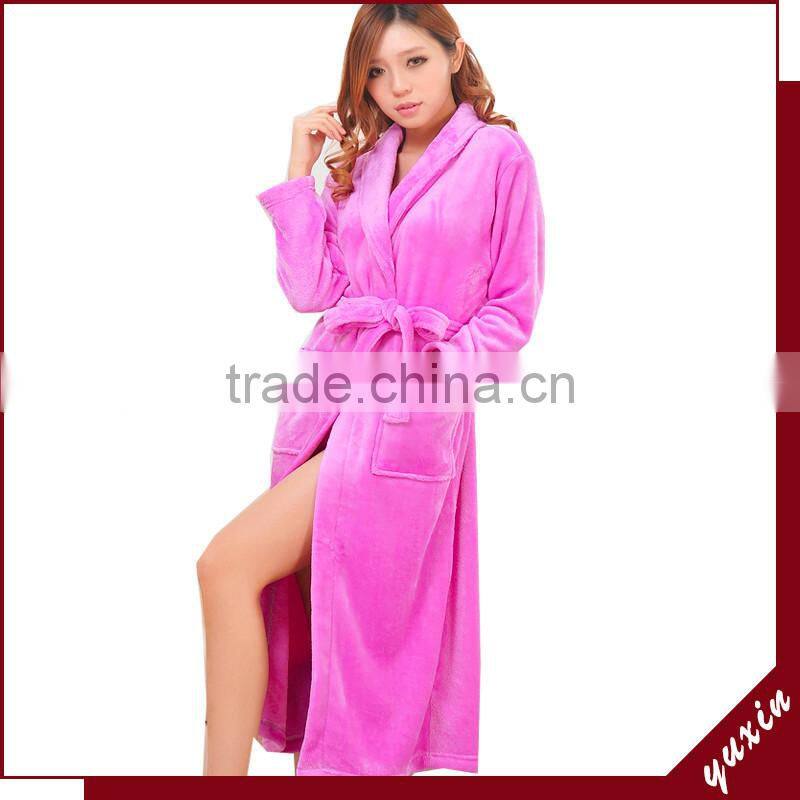 Customized Color Fleece robe Towel Robe Breathable Hotel BathRobe RS002