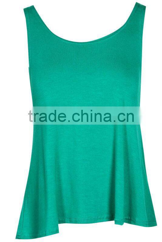 2013 Latest Design Cowl Back Drop Arm Sleeveless Girls Vest