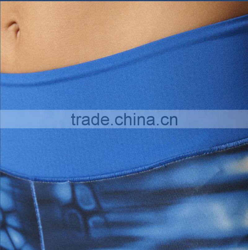 Custom Hot Sale Leggins Printed Yoga Sports Tights Womens Fitness Capris