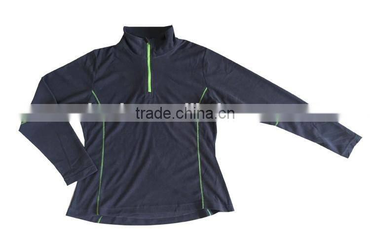 Outdoor sweatshirts custom 1/4zipper pink women fleece coat