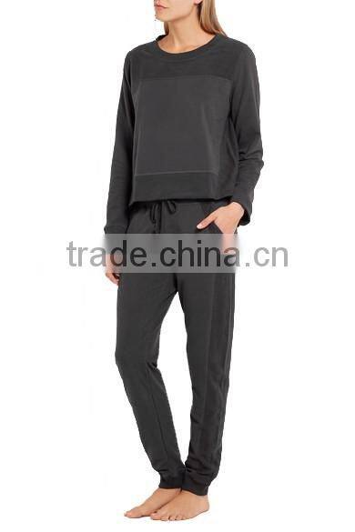 Wholesale women cotton track pants breathable gym long yoga jogger running pants